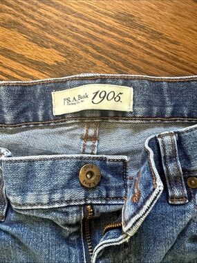 Jos A Bank 1905 Blue Denim Jeans with Contrast Stitching